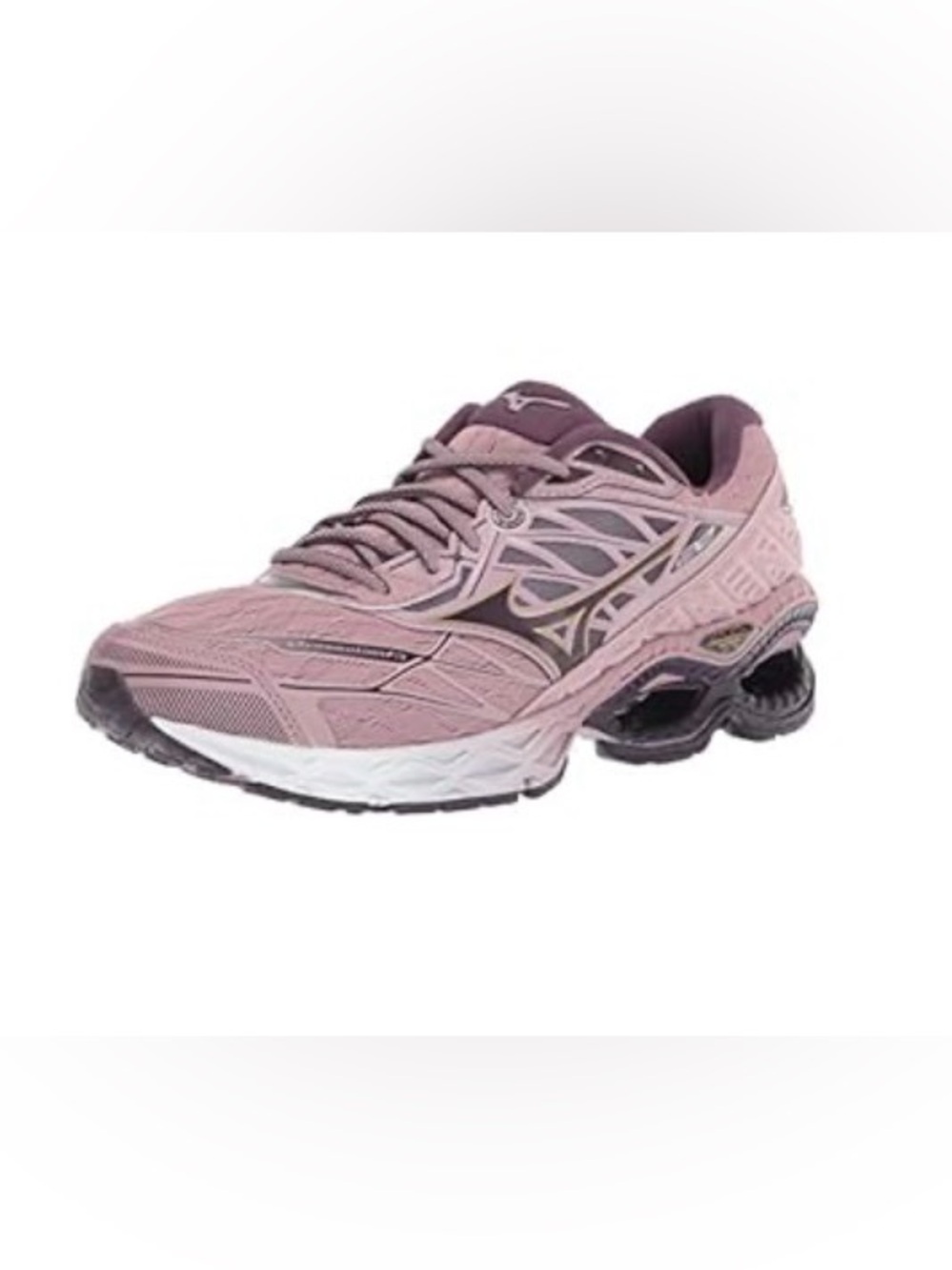 Mizuno Women's Dusty Pink and Dark Plum Volleyball Shoe